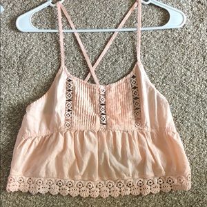 Crop top pink shirt